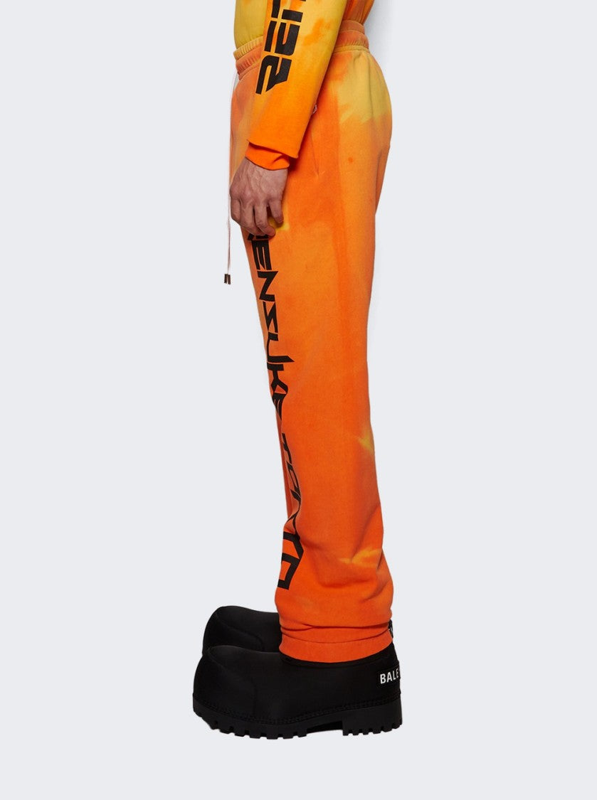 Rensuke Tokyo Heat-Sensitive Logo Sweatpants - Orange And Yellow