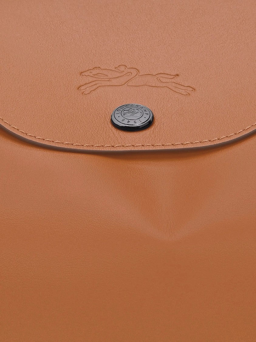 Longchamp Rectangular Brown Shoulder Bag With Adjustable Strap
