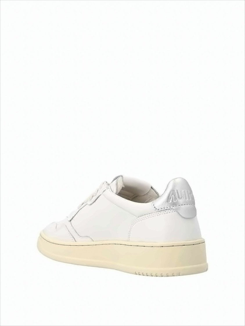 Autry Low-Top Sneakers With Vintage-Inspired Cream Sole And Perforated Detailing