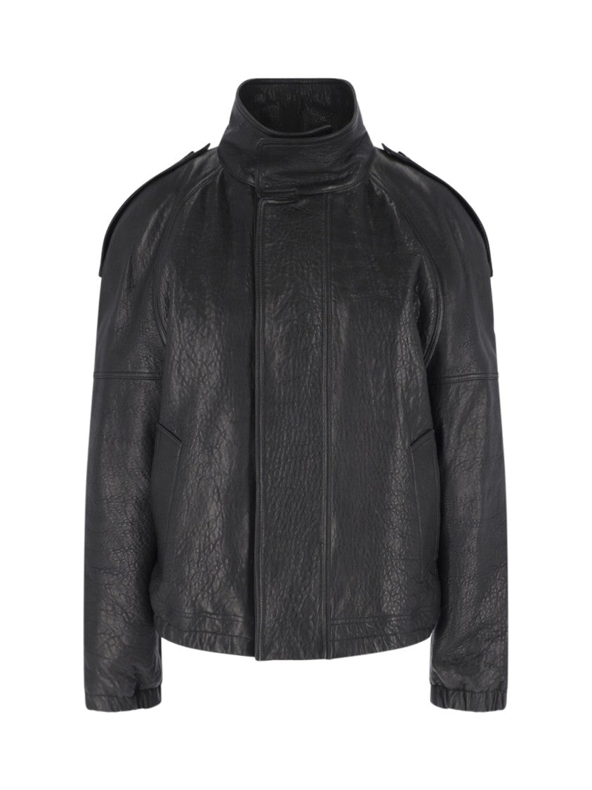 Saint Laurent Black Lambskin Leather Jacket