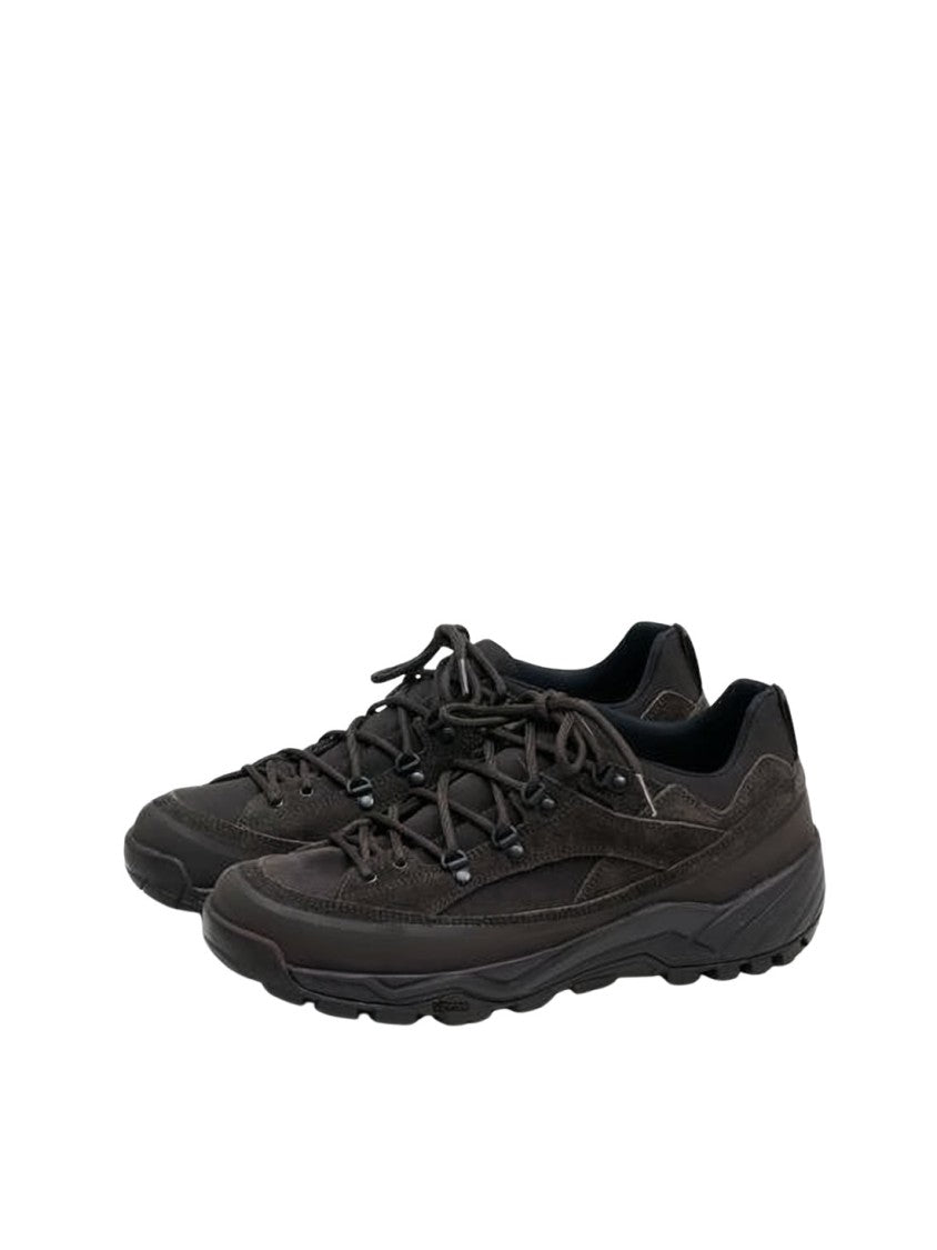 Ten C Rugged Leather And Nylon Sneakers