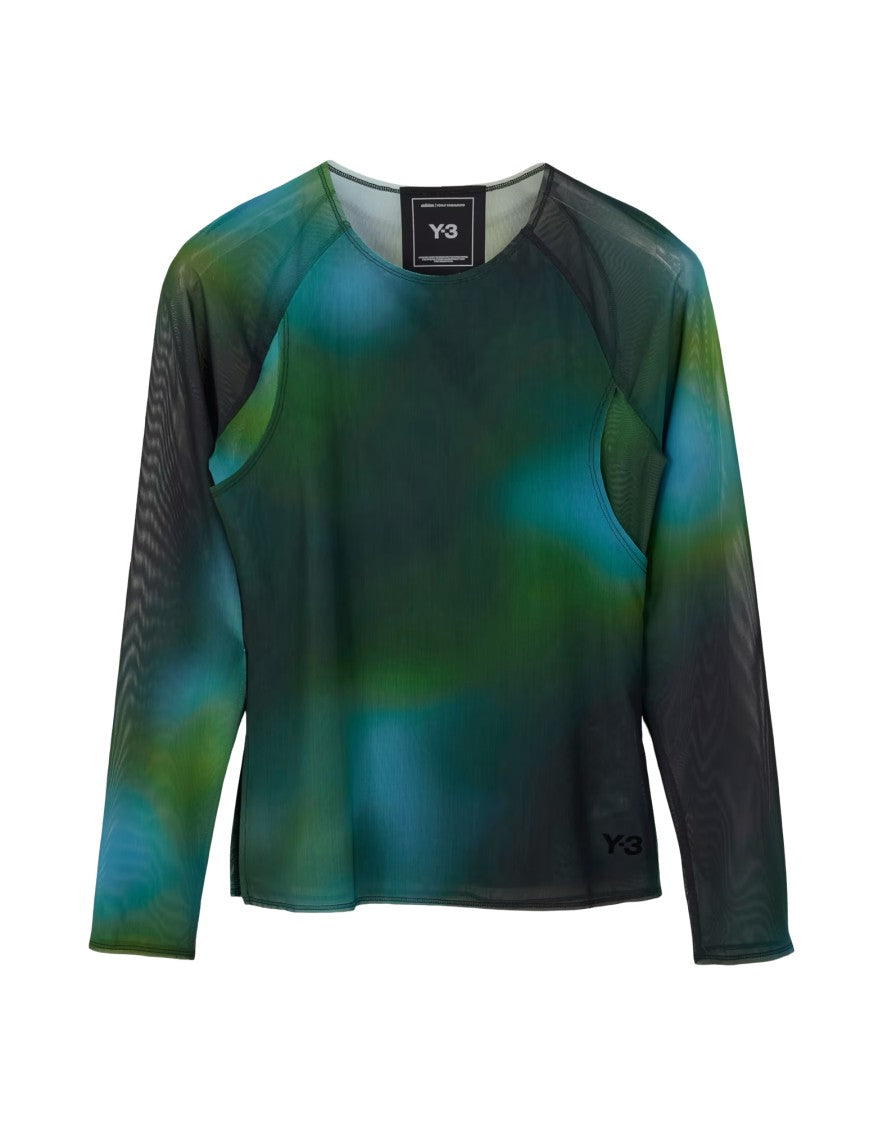 Y-3 Fluid Abstract Pattern Mesh Top