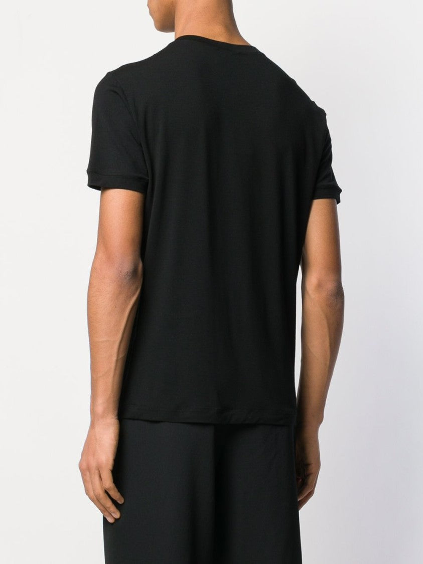 Giorgio Armani Short-Sleeve T-Shirt With Subtle Embroidered Logo