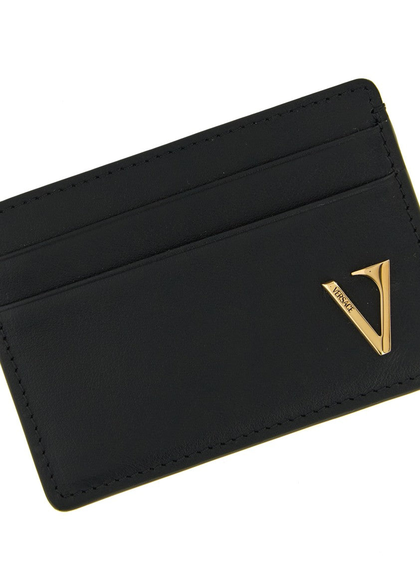 Versace 'V Logo' Card Holder