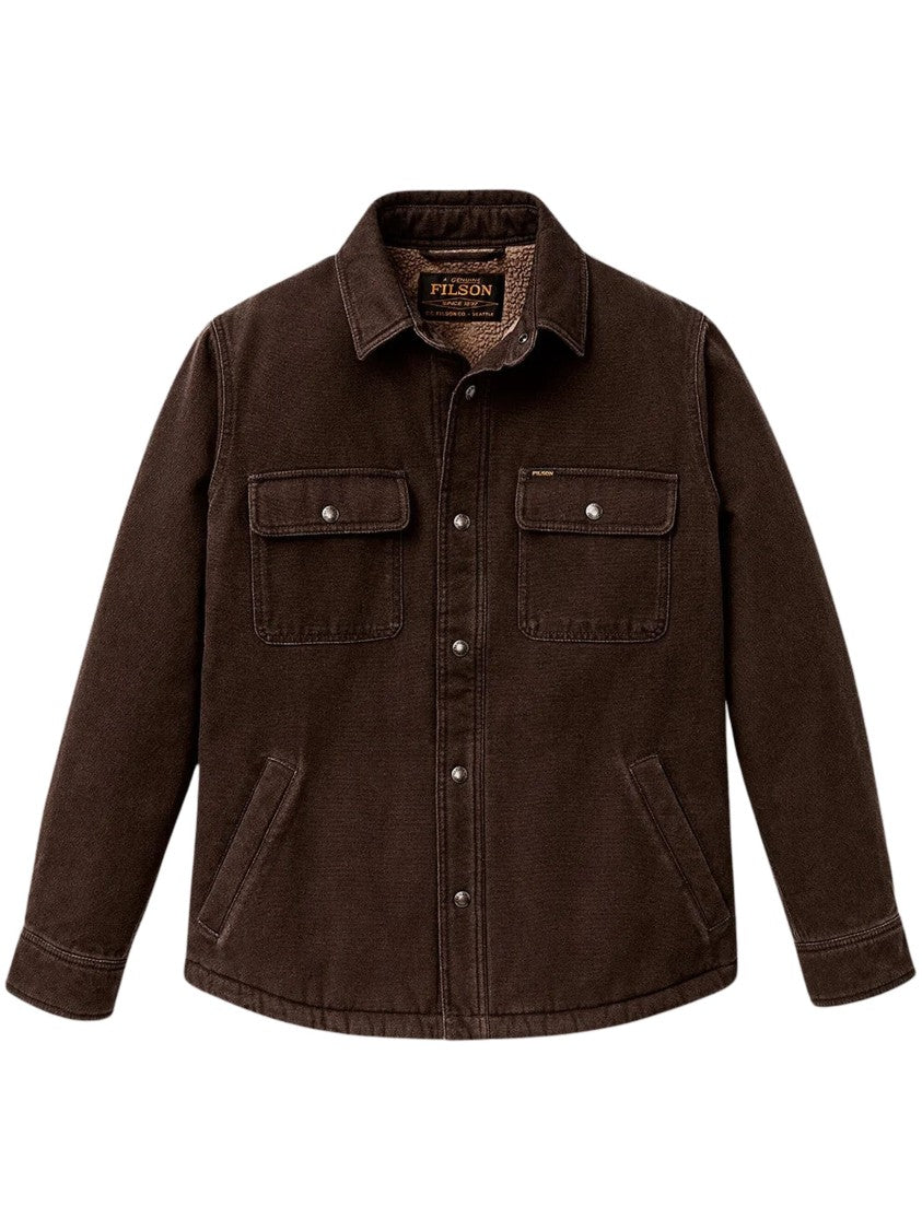 Filson Brown Fleece-Lined Cotton Jac-Shirt