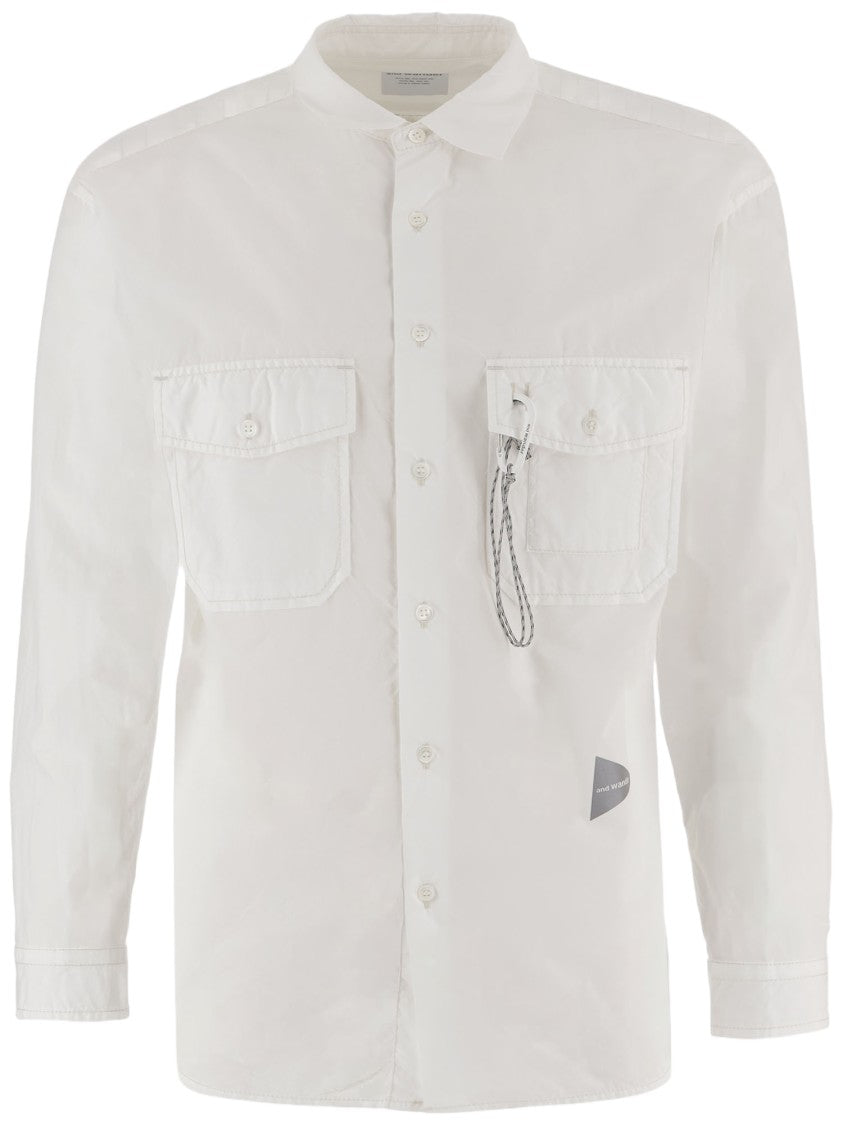 And Wander Cotton-Blend Shirt With Classic Collar