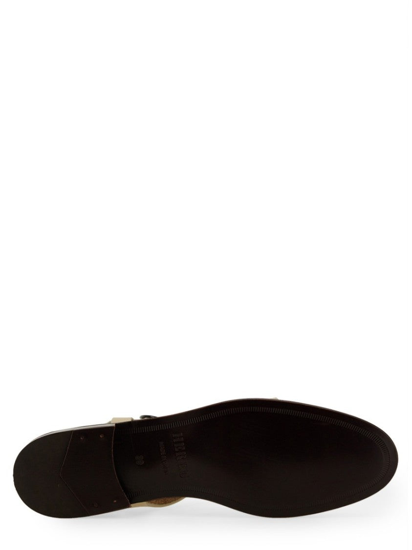Hereu Peach Calfskin Closed Toe Sandals