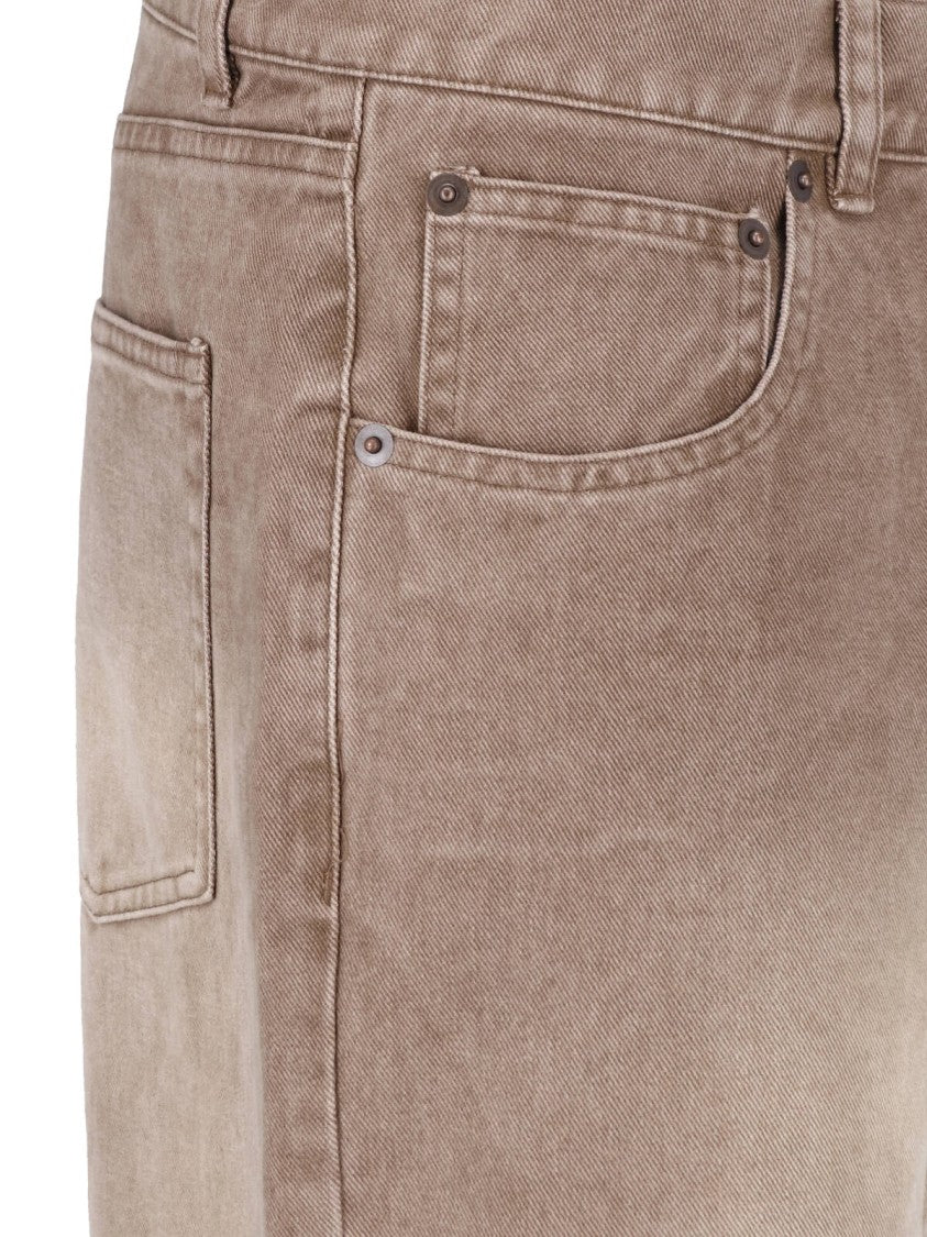 Tonywack Vintage-Washed Taupe Straight-Leg Pants