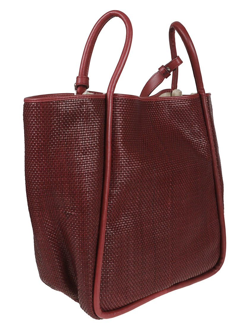 Dragon Handwoven Textured Calfskin Handbag