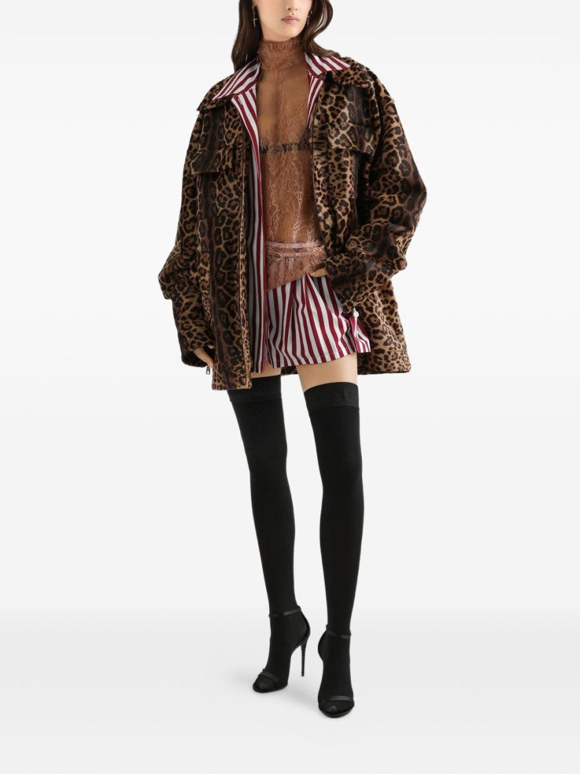 Dolce & Gabbana Striped Cotton Extra Oversized Shirt