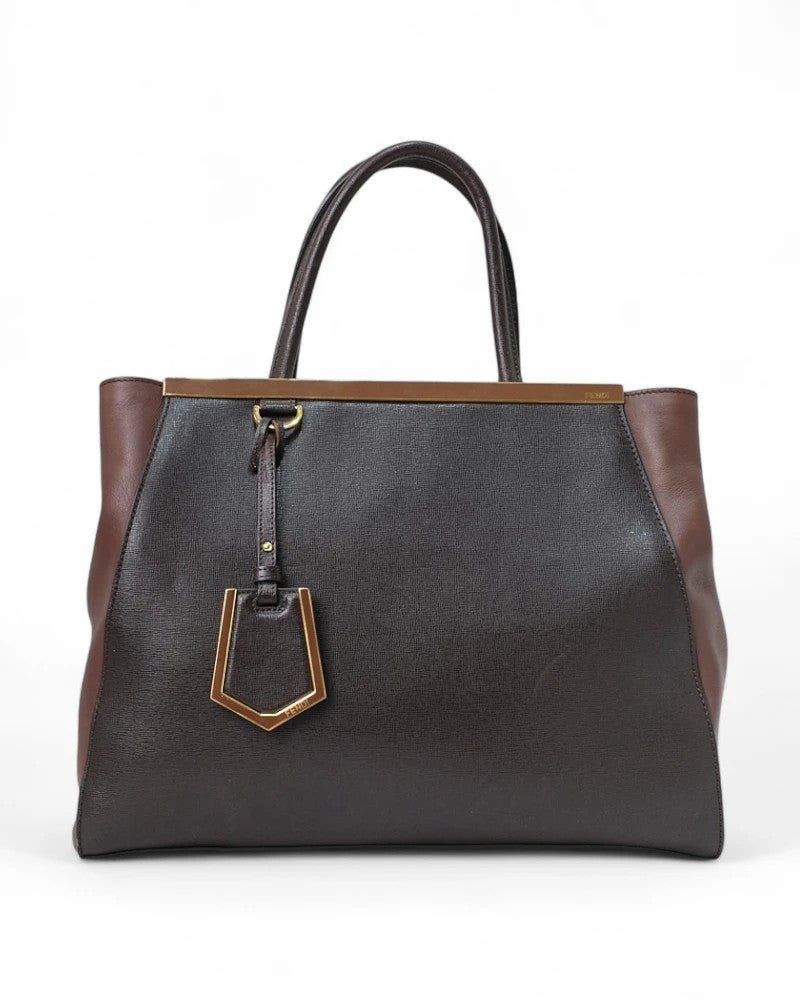 Fendi 3 Jours Medium Handbag Bicolor Brown