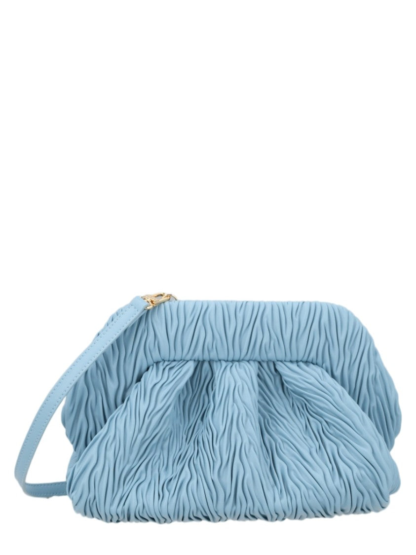 Themoirè Medium Ruched Handbag With Structured Top Frame