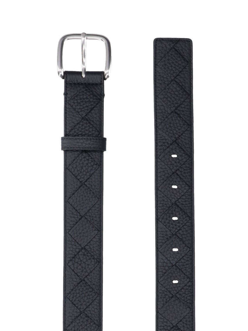 Bottega Veneta "Taurillon" Belt – Black