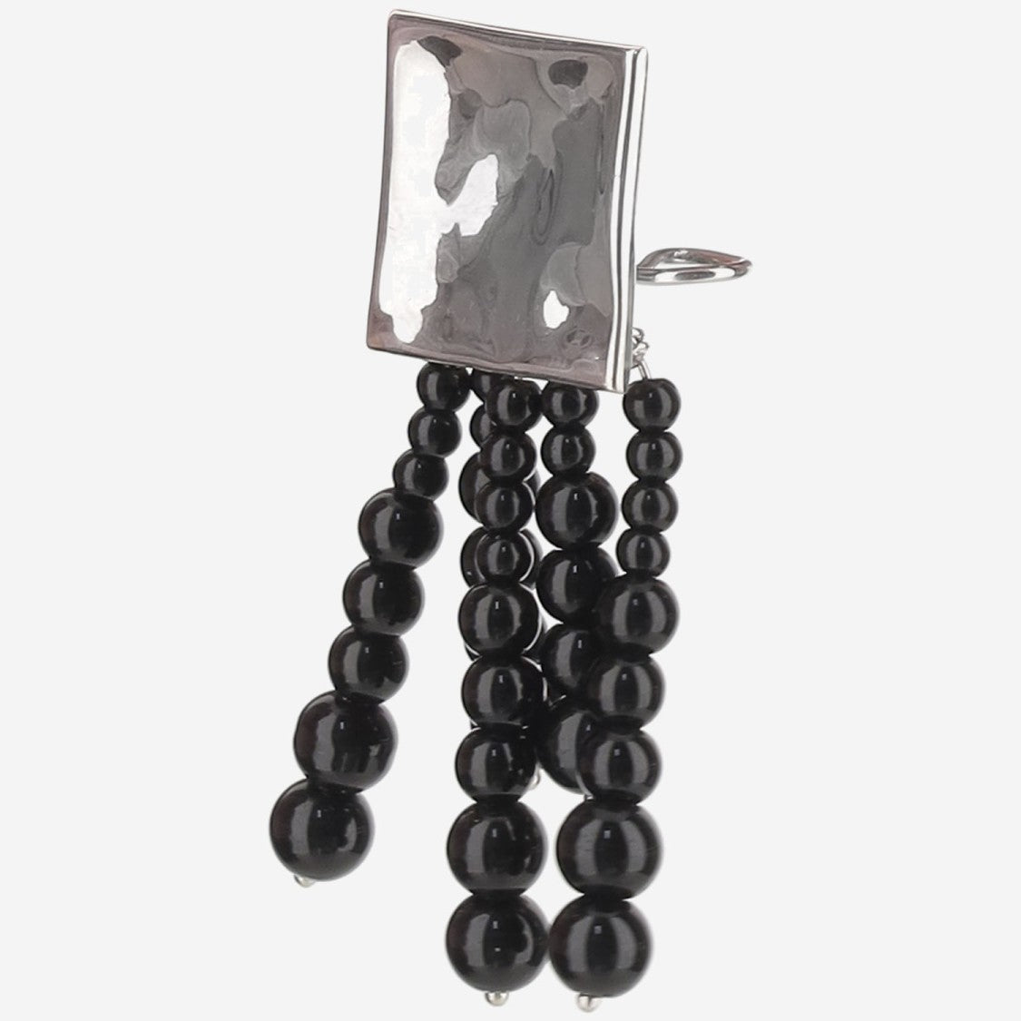 Niccolò Pasqualetti Onyx-Embellished Sterling Silver Medusa Earring