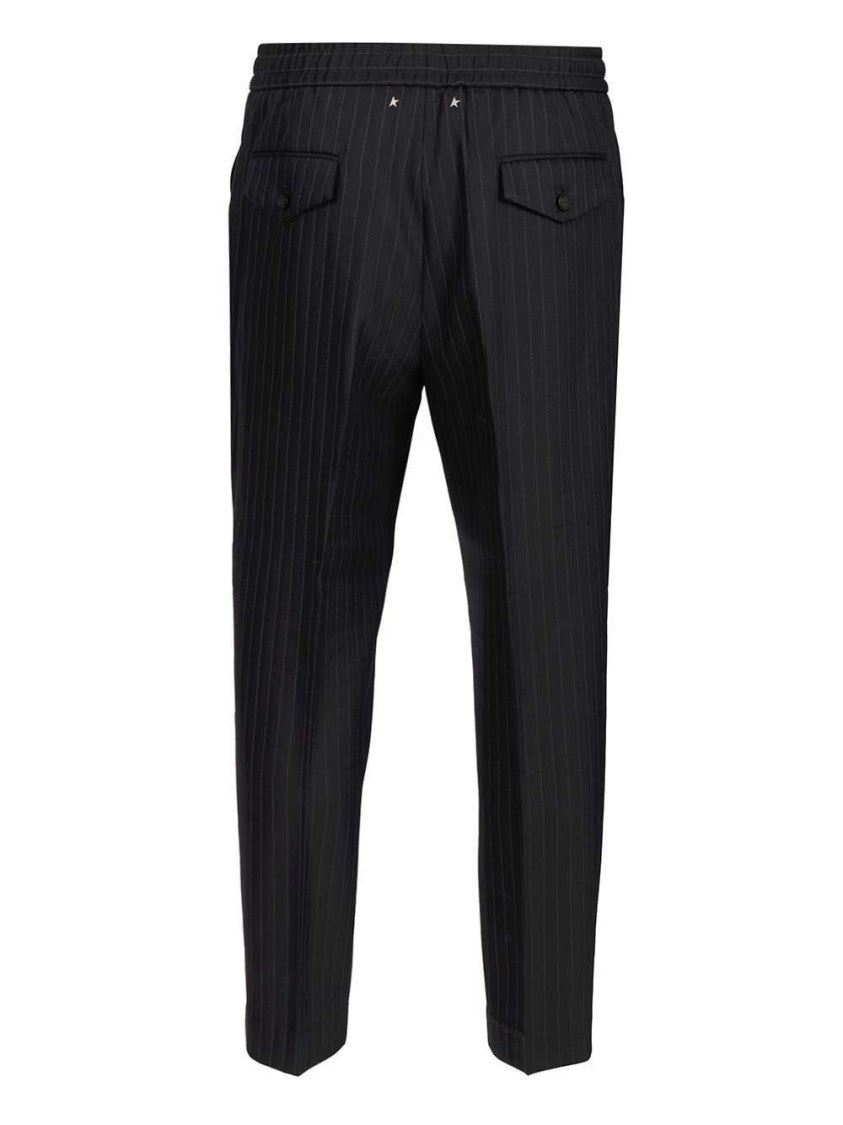 Golden Goose Tailored Blue Pinstripe Trousers