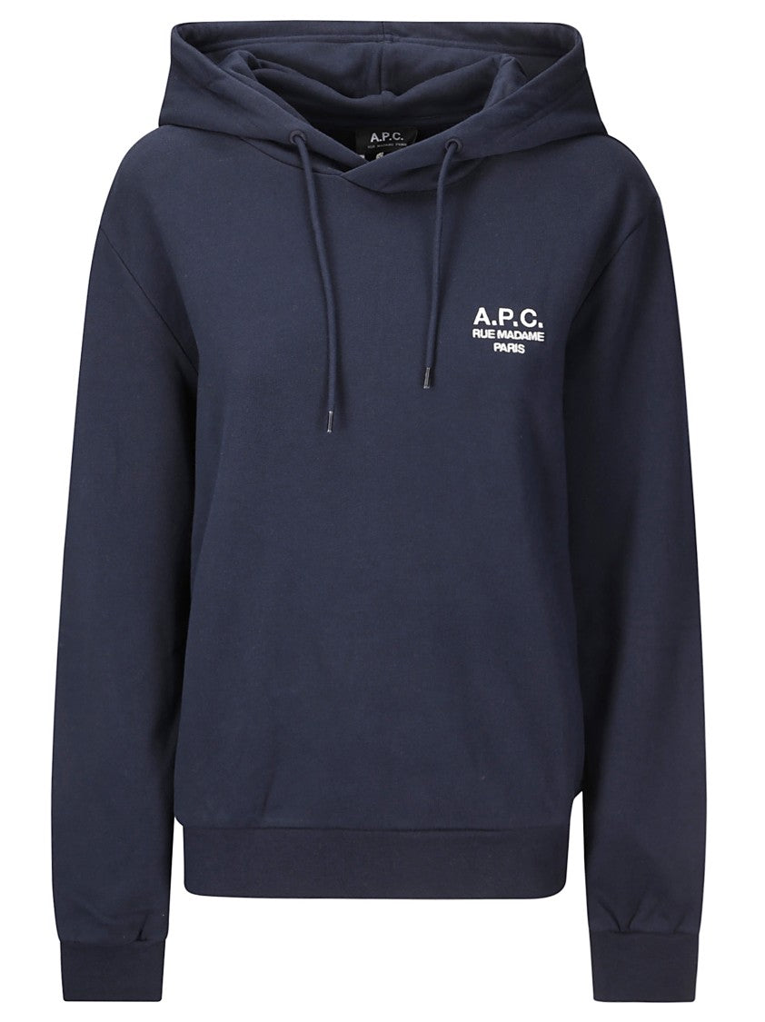 A.P.C. Cotton Sweatshirt With Hood And Front Logo