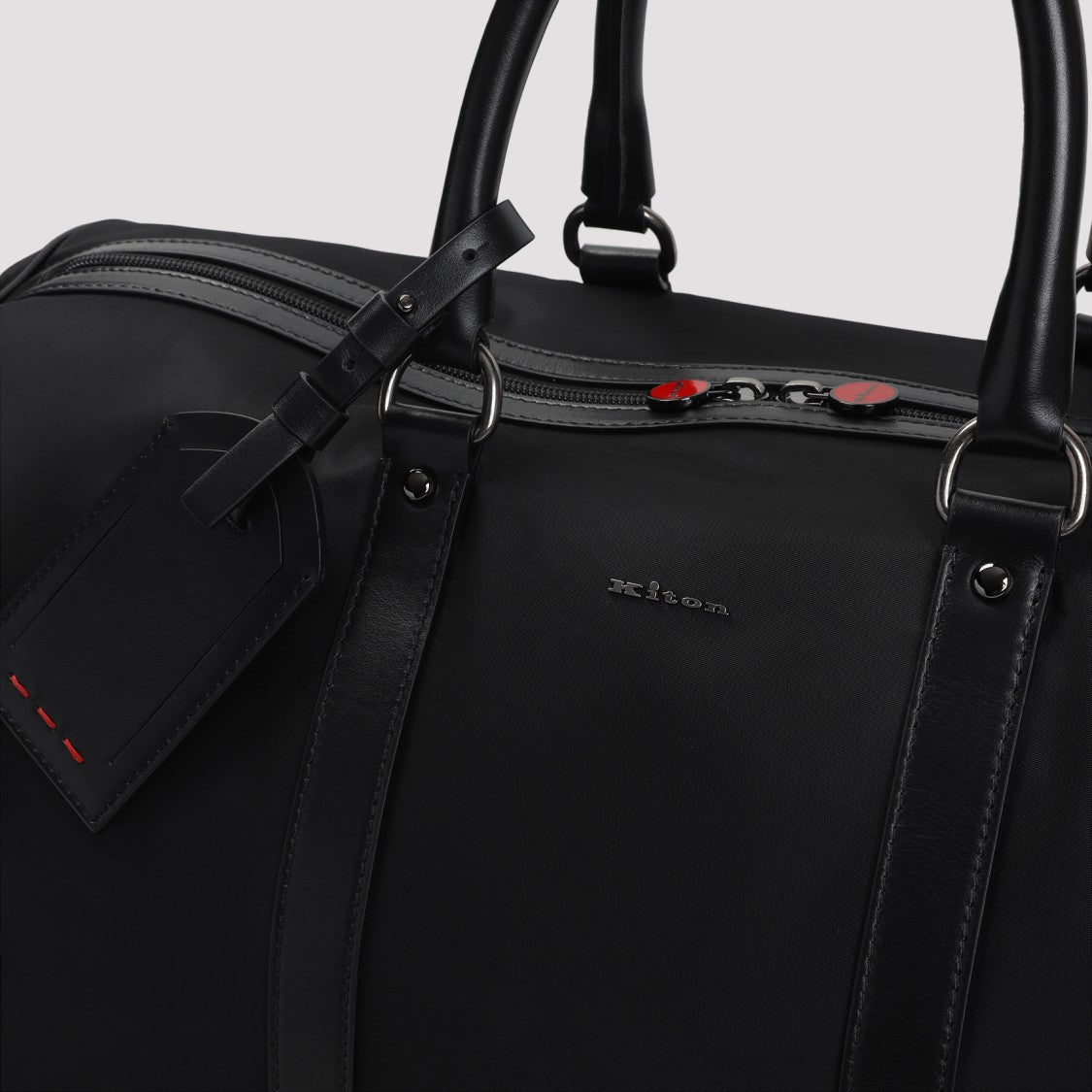 Kiton Spacious Black Polyamide Travel Bag