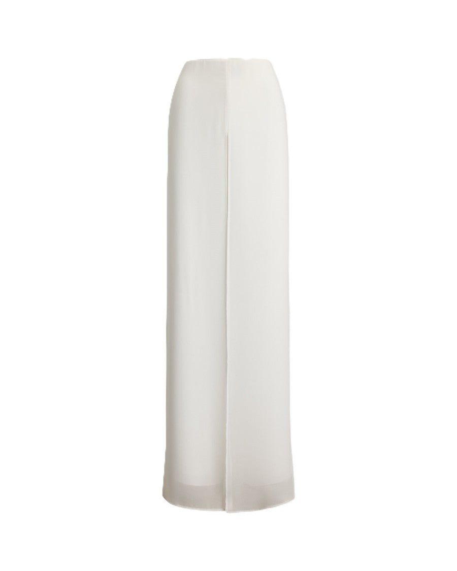 Lauren Ralph Lauren White Paski Flat Front Trousers