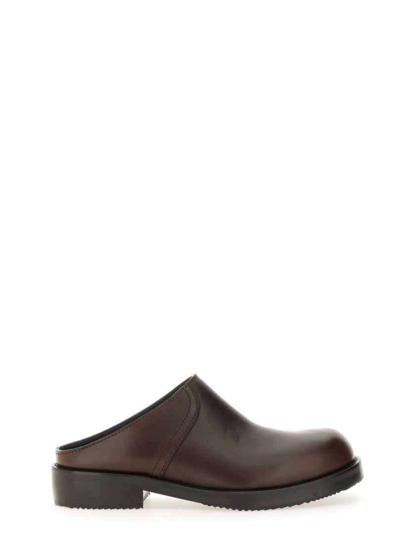 Dries Van Noten Polished Calf Leather Clogs