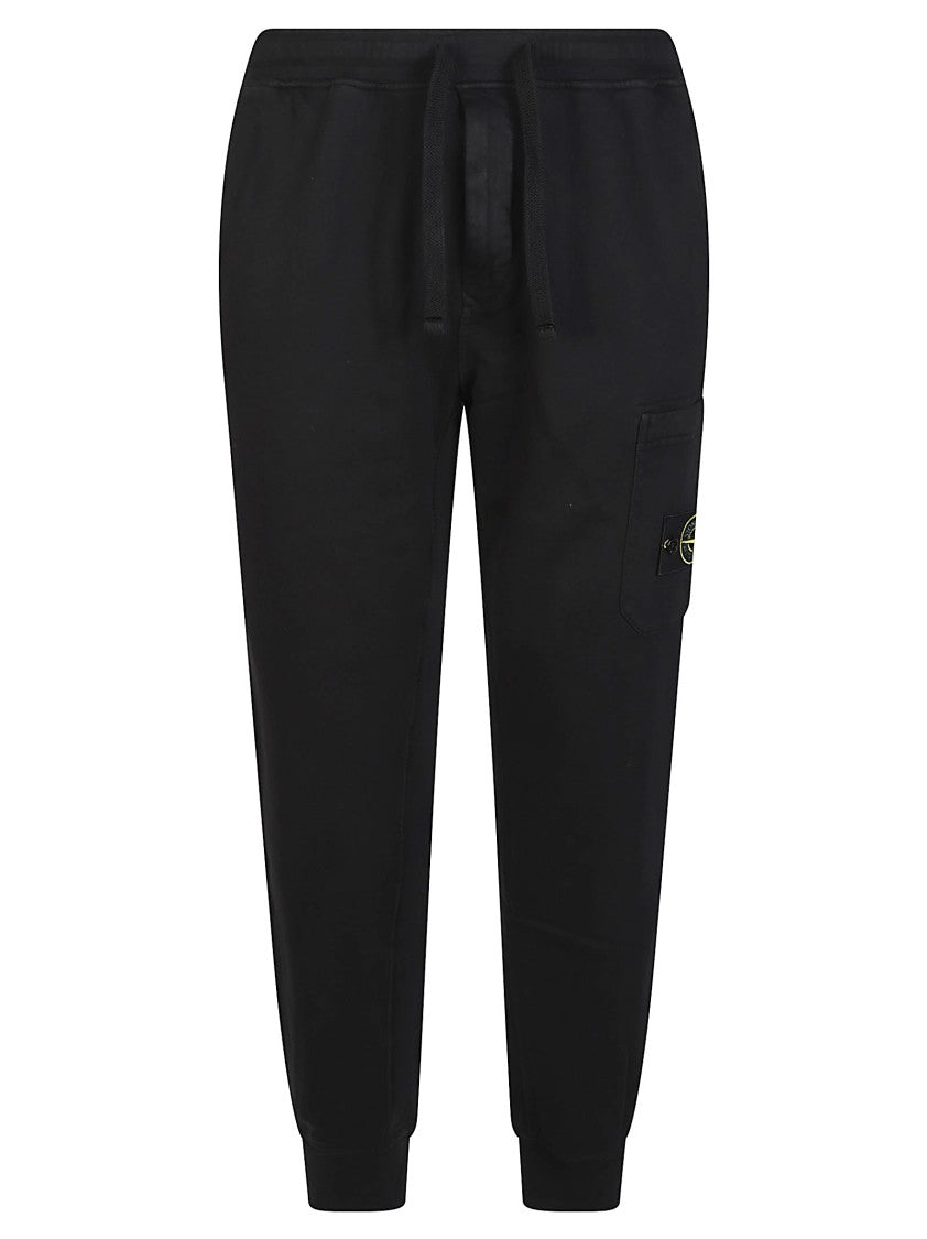 Stone Island Black Track Cotton Trackpants