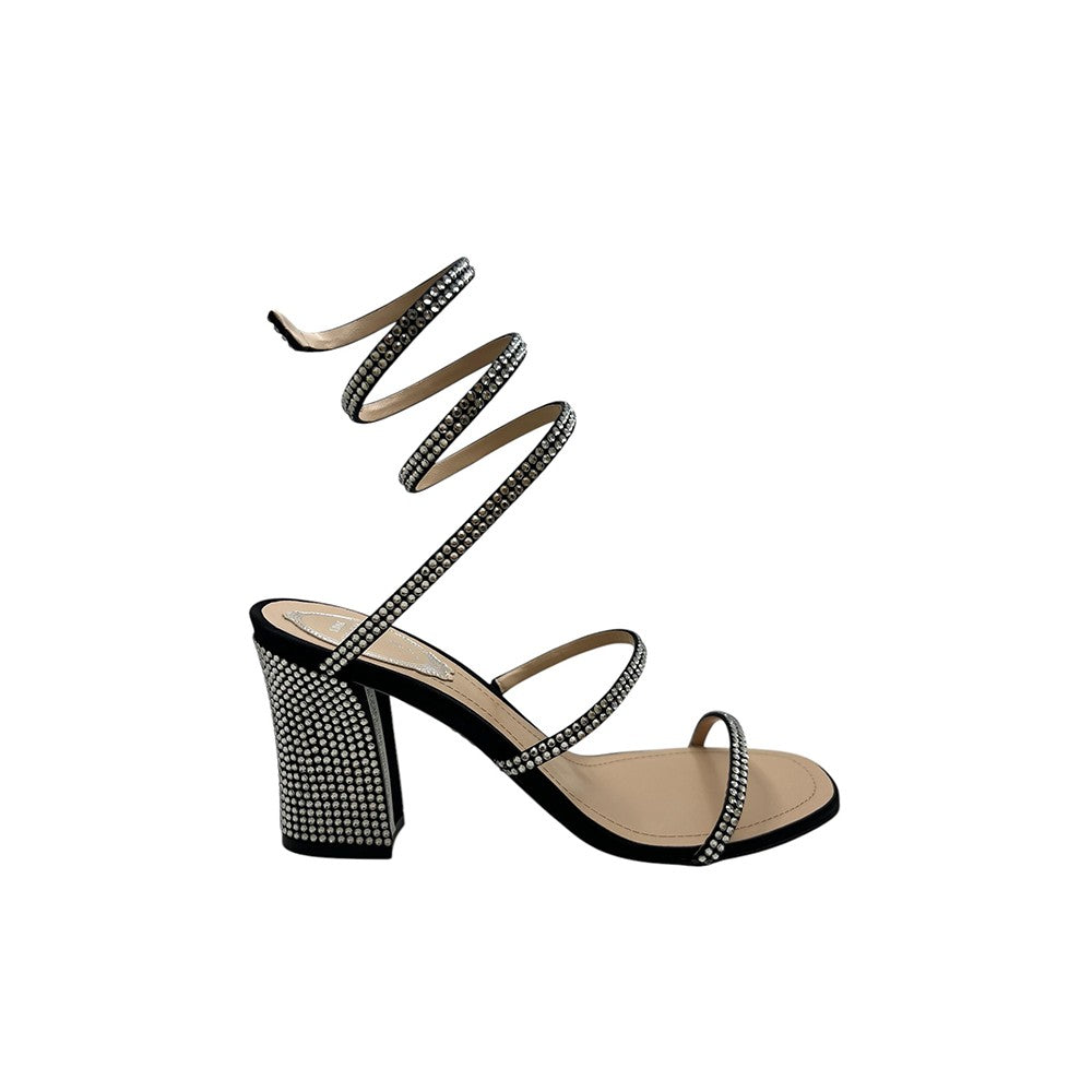 René Caovilla Block Heel Sandal 80