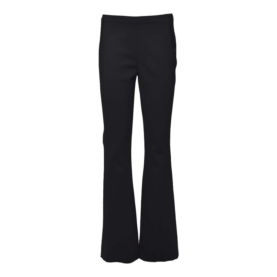 Courrèges Sartorial Oblique Pants In Black Wool