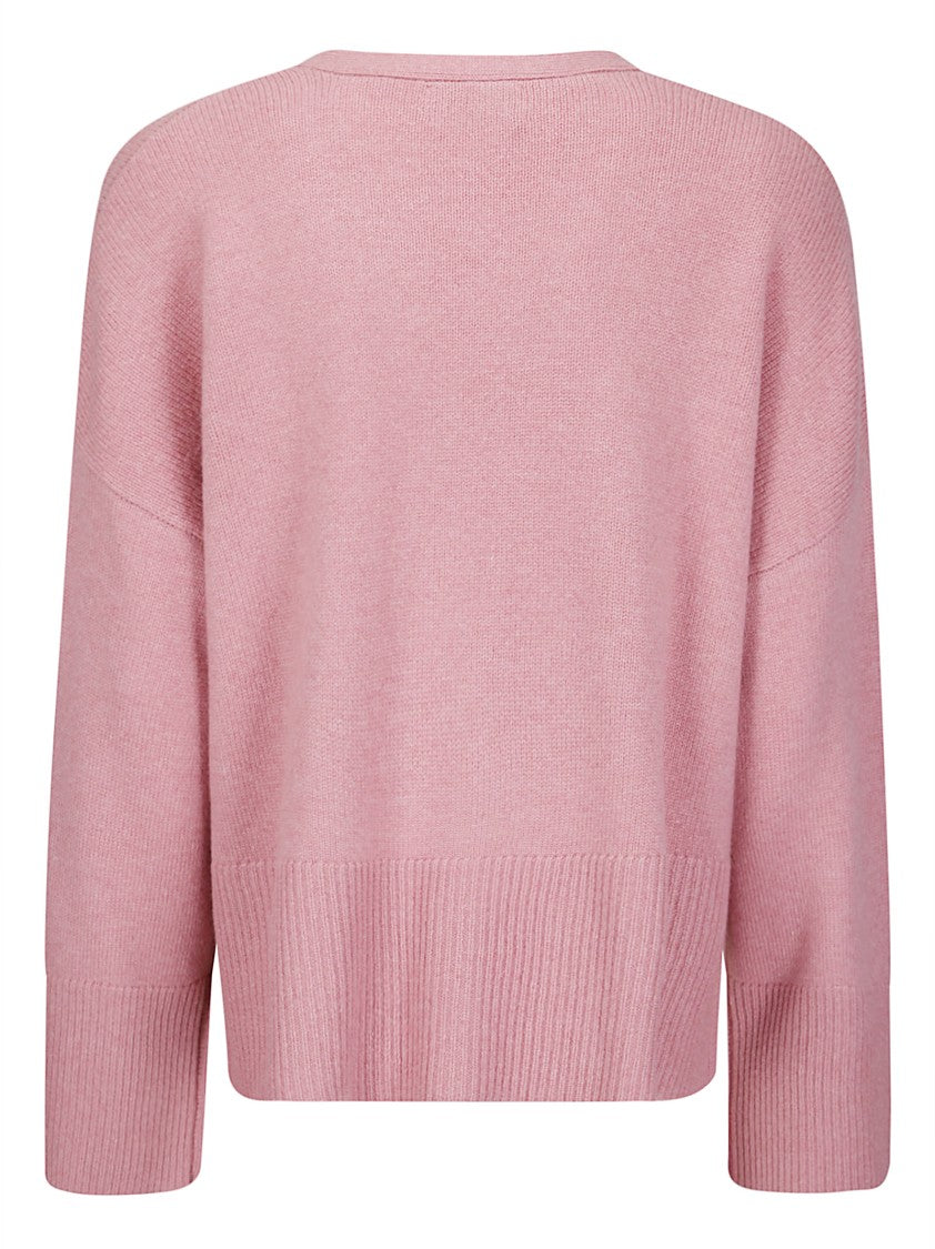 Be You Short Cashmere Cardigan With Front Buttons And V-Neckline