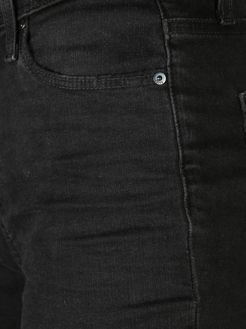 Paige Cropped Flare Jeans With Raw Hem Detail