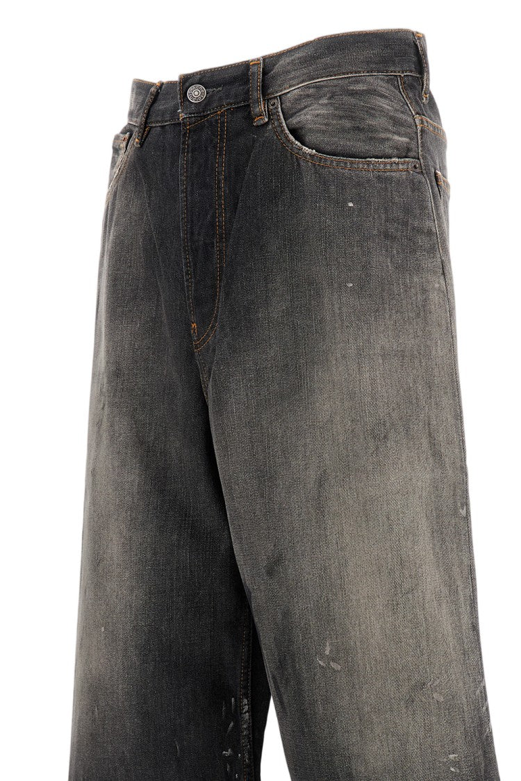 Acne Studios Distressed Loose Fit Denim Bermuda Shorts