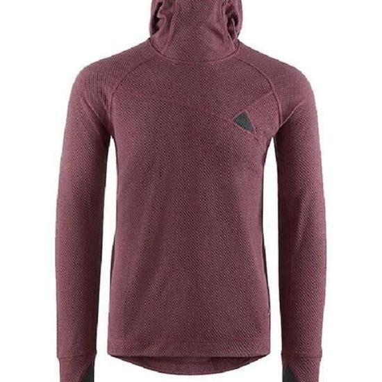 Klattermusen Textured Knit Hooded Top With Triangular Chest Patch
