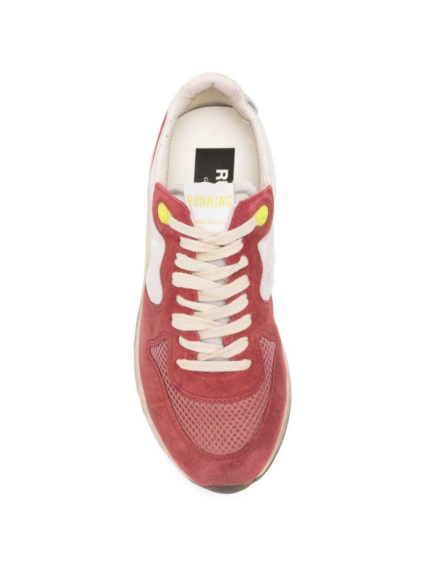 Golden Goose Silk And Nylon Perforated Leather Sneakers