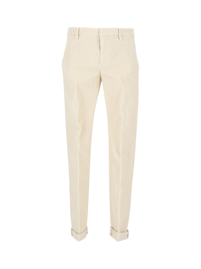 Dondup Gaubert Slim Fit Tapered Cuffed Trousers Straight-Leg Pants