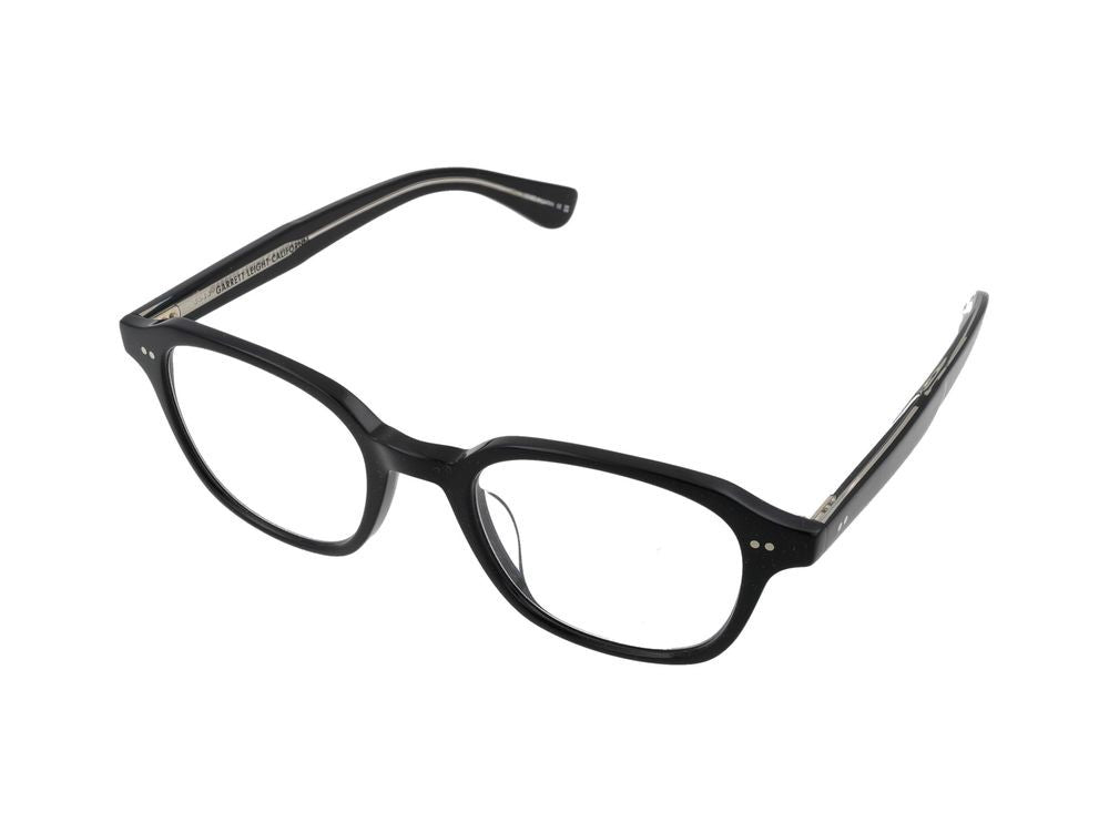 Garrett Leight Classic Metallic Accent Square Frame Optical Glasses