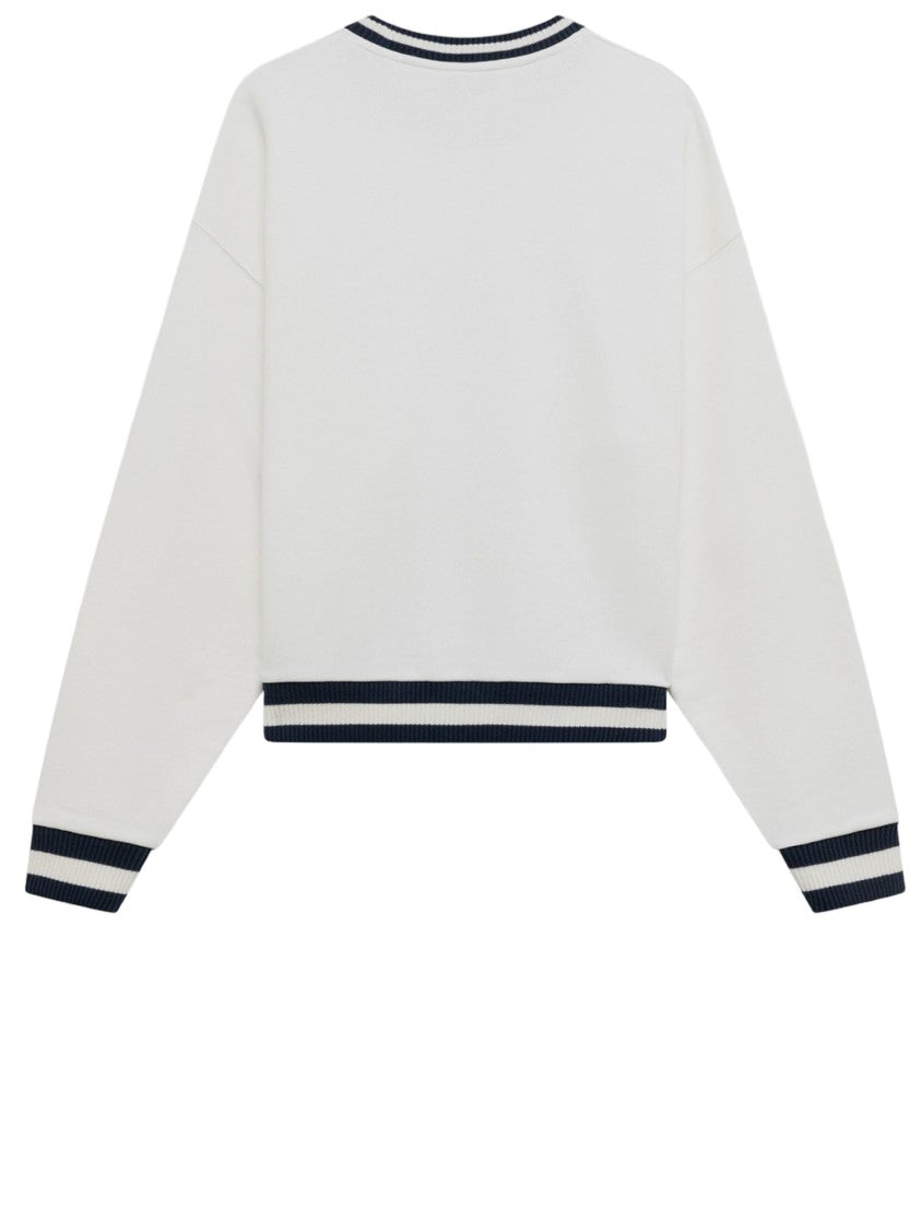 Autry Cotton Sweatshirt With Beaded Logo Detail