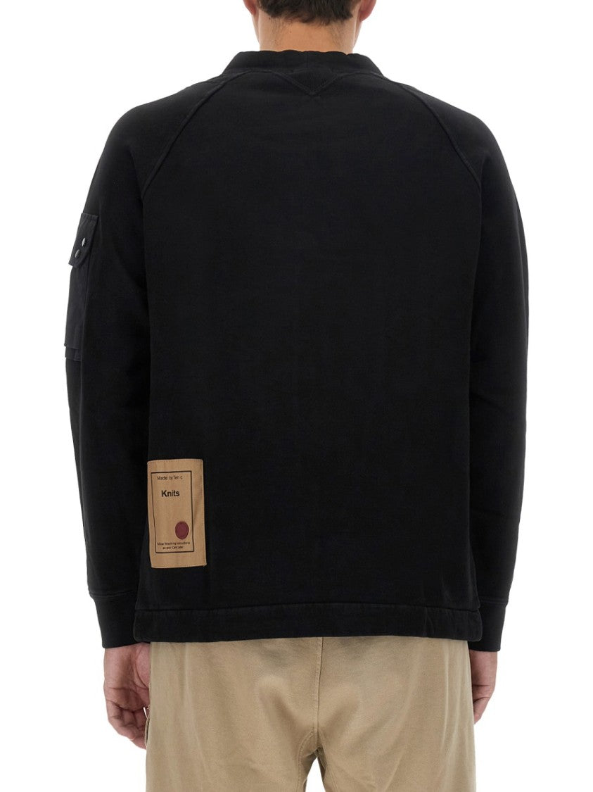 Ten C Textured Cotton Sweatshirt