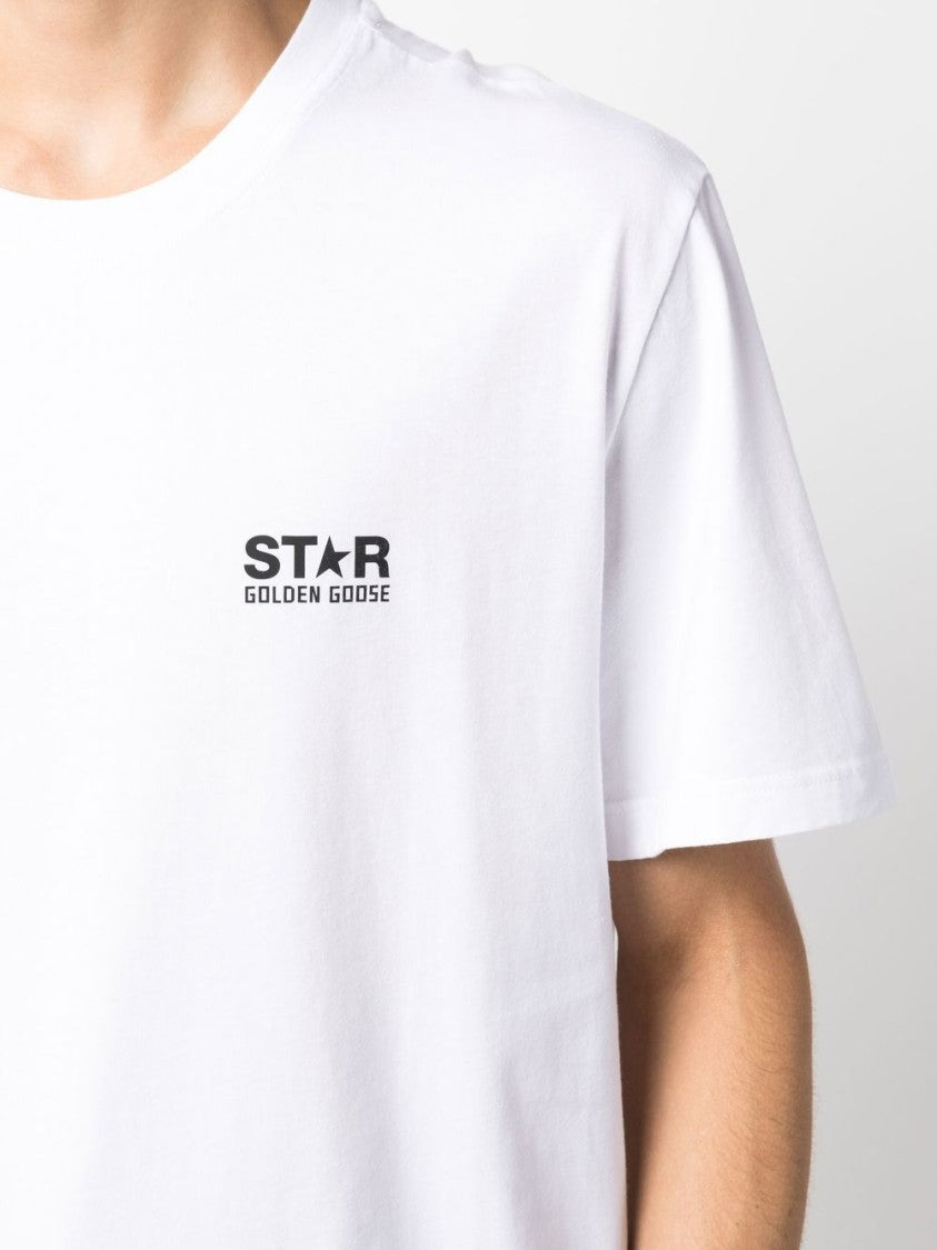 Golden Goose White Silk And Nylon Graphic T-Shirt