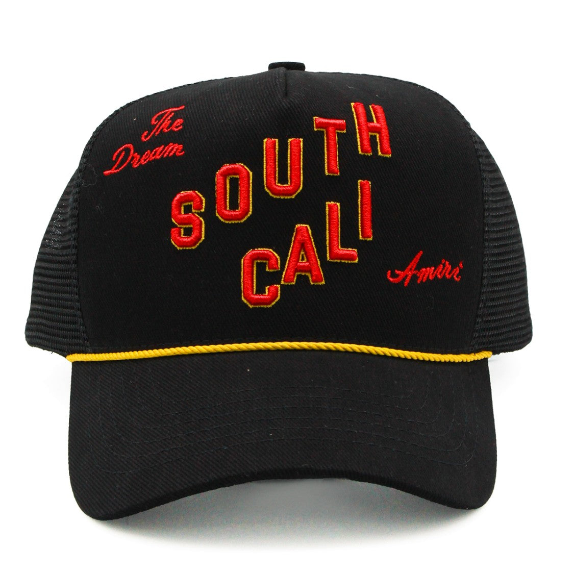 Amiri Black Cotton Curved Peak Hat