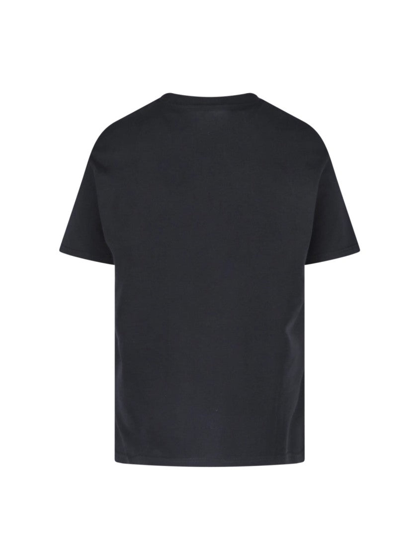 Givenchy Black Crewneck Logo Cotton T-Shirt