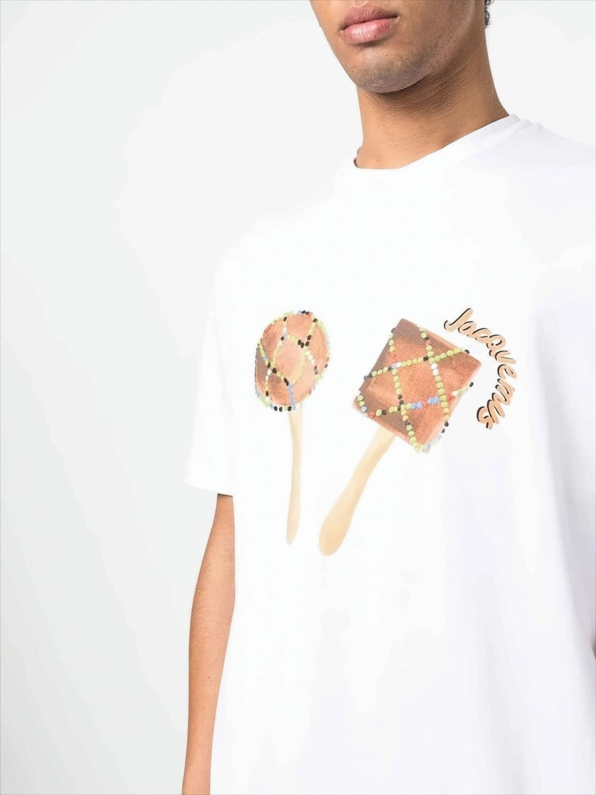 Jacquemus Maracas Graphic Print White T-Shirt
