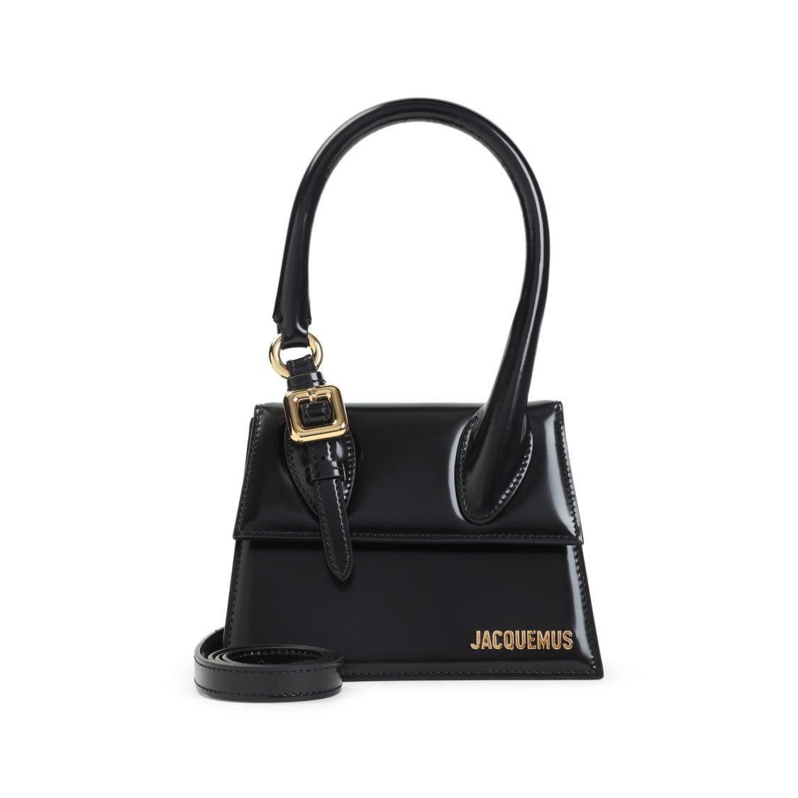 Jacquemus Trapezoidal Leather Handbag With Gold-Tone Details