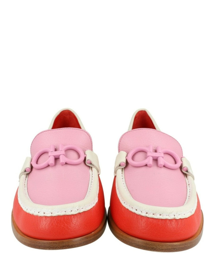 Ferragamo Rolo Gancini Leather Loafers