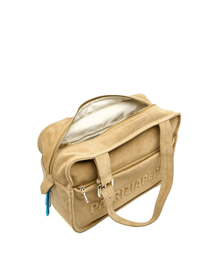 Patrizia Pepe Suede Bag With Logo