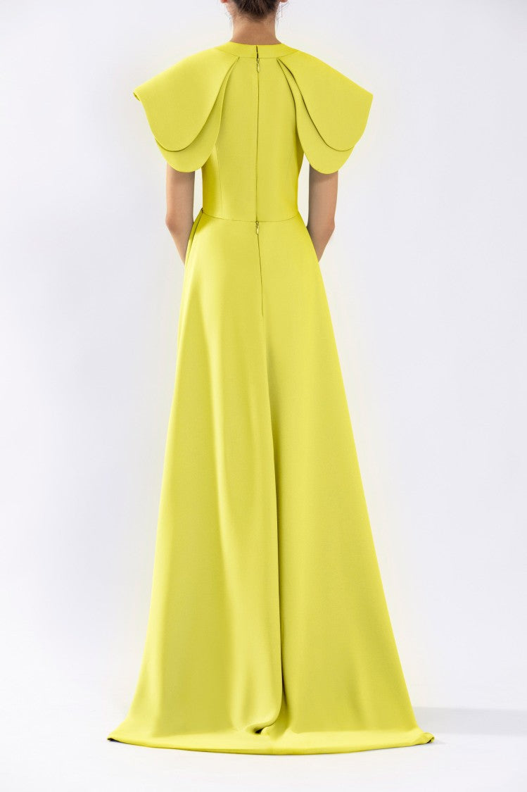 Saiid Kobeisy Crepe Jumpsuit, With Back Overskirt