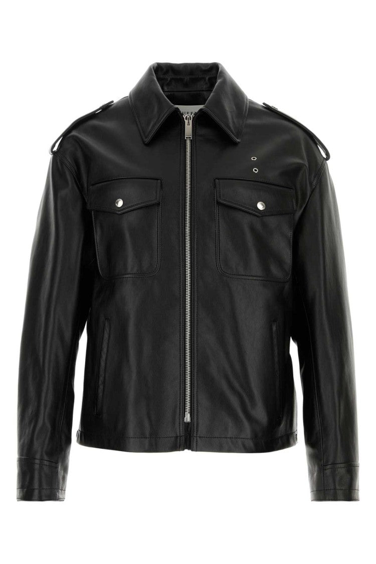 Alexander Mcqueen Black Leather Jacket