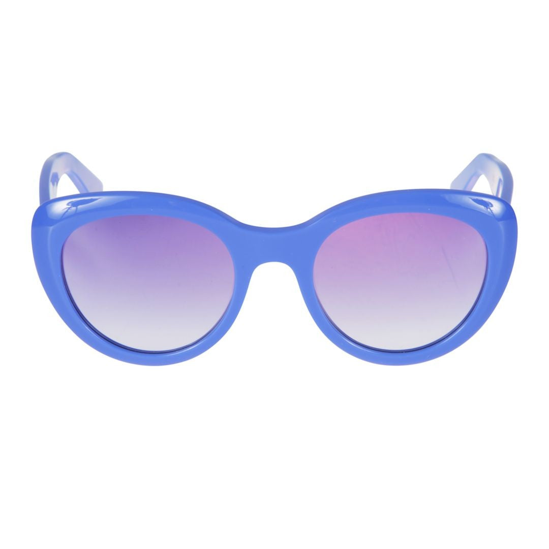Kador Sophia Rounded Cat-Eye Sunglasses In Vibrant Blue