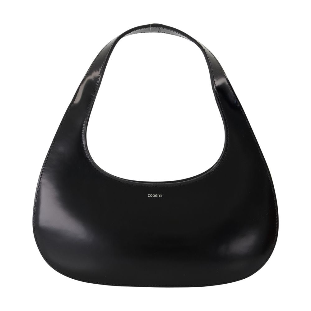 Coperni Crescent-Shaped Calfskin Shoulder Bag With Embossed Logo