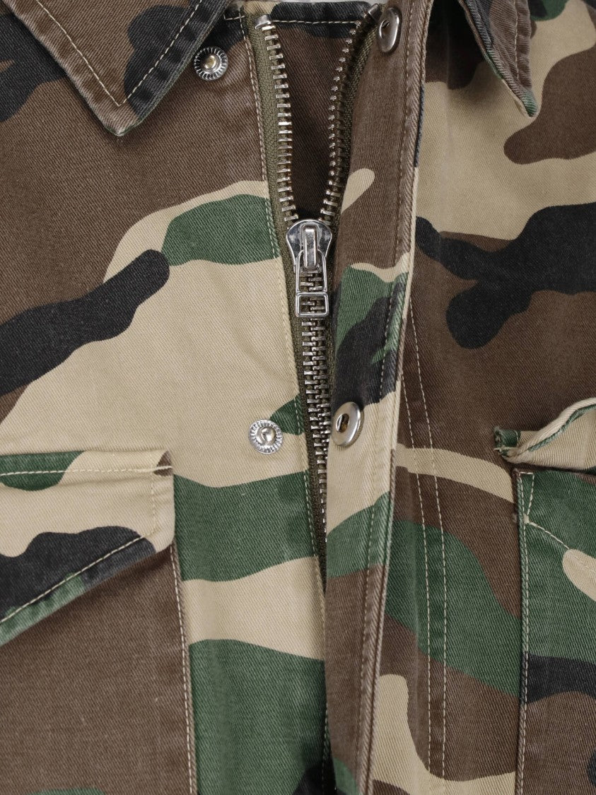 Nili Lotan Multicolor Sacha Camouflage Zip Jacket