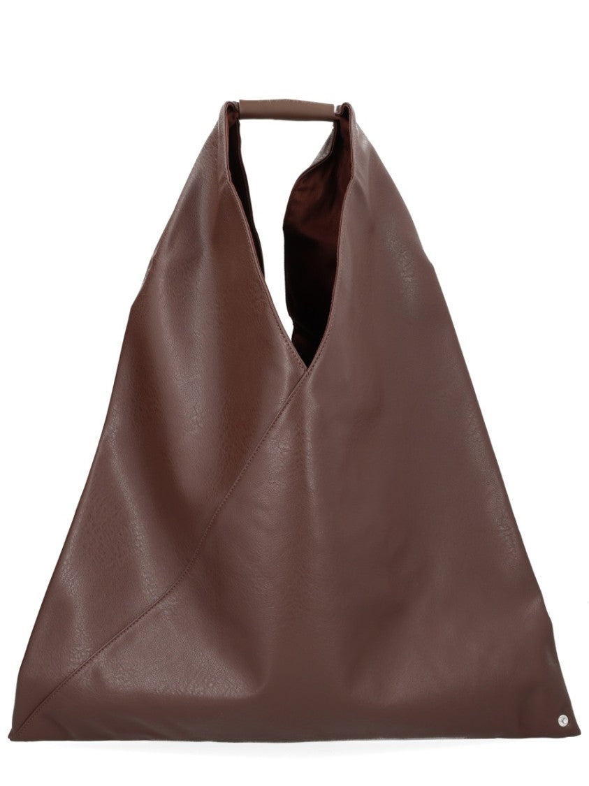 Mm6 By Maison Margiela Medium Triangular Shape Bag With Structured Handle