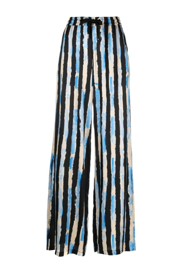 Pinko Women's Trousers With Striped Pattern And Drawstring Waist