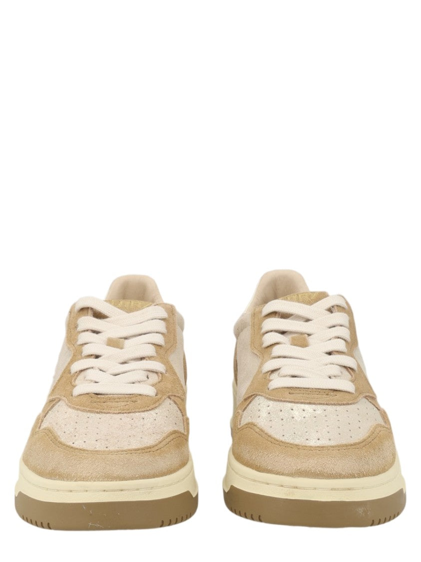 Autry Medalist Low Laminated Suede Retro Sneakers